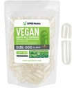 XPRS Nutra Vegan Μέγεθος 000 Κενές κάψουλες - 100 Μέτρα Καθαρίστε Κενές κάψουλες Vegan - Χορτοφαγικά Χάπια - DIY Καψάκιο Γέμισμα - Καπάκια λαχανικών Χάπια