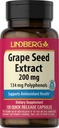 Lindberg Grape Seed Extract | 200mg | 120 Quick Release Capsules | 134mg Polyphenols | Non-GMO, Gluten Free Supplement