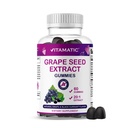 Vitamatic Grape Seed Extract Gummies – Plant-Based Botanical Extract – Natural Grape & Black Currant Flavor – Vegan, Non-GMO – Herbal Supplement – 60 Gummies