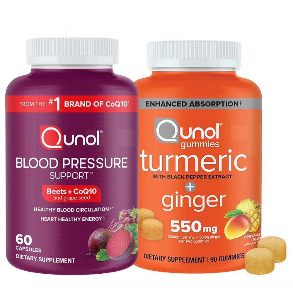 Beets & Turmeric: Blood Pressure Support, 60 Tablets & Turmeric and Ginger, 90 Gummies