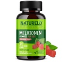 NATURELO Μελατονίνη Gummies για παιδιά μη-GMO, χωρίς γλουτένη, χωρίς σόγια - Φράουλα Γεύση - Συμπληρώματα ύπνου - 60 χορτοφαγικά Gummies