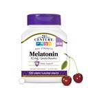 21st Century Melatonin 12 mg Quick Dissolve Max Strength Tablets, (120 Count) Sleep Aid for Adults, Cherry Flavored Sleep Supplement, Gluten-Free, No Artificial Colors or Preservatives