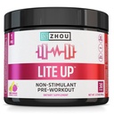 ZHOU Lite Up - Non Stim Powder, Nitric Oxide Precursor, Stim Free Supplement for Men & Women, Caffeine Free Boost, Clean Formula - Berry Lemonade Flavor, 7.5 oz Jar (30 Scoops)