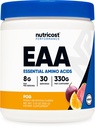 Nutricost EAA Powder 30 Μερίδες - Πάθος Φρούτα, Πορτοκάλι, και Guava (POG) - Απαραίτητα Αμινοξέα - Μη ΓΤΟ, Χωρίς γλουτένη, Φιλικά προς τους χορτοφάγους