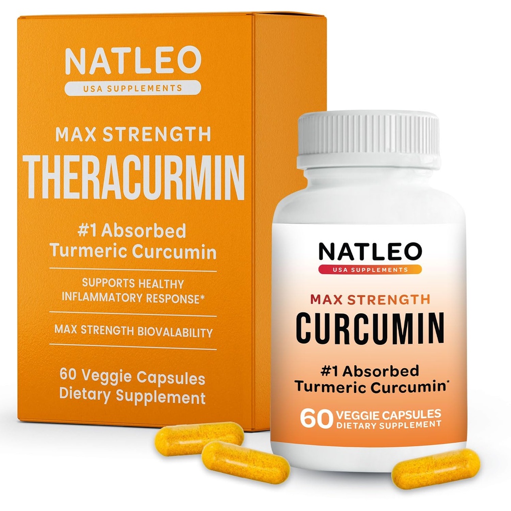 Theracurmin Turmeric Curcumin Supplement, 60 Count, High Absorption Turmeric & Curcumin -Joint Support Supplement - 42.6X More Bioavailablity