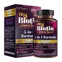 Προϊόντα καθαρότητας MyBiotin SuperClinical New 5-σε-1 Elite Multivitamin + MB40X Biotin Matrix Daily Multi - Thicker Hair Ξεκινώντας σε 3 εβδομάδες - 40X More Soluble vs Συνηθισμένα Καρφιά Δέρμα - 120 Tabs