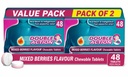 GAV Double Action Chewable Tablets Mixed Berries 48 Count (Pack of 2) | Heartburn & Indigestion, Fast Powerful Relief By Double Action