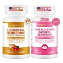 Inner Brightness Liposomal Berberine with Ceylon Cinnamon 1200MG + Inositol Supplement for Women, Myo-Inositol & D-Chiro Inositol 40:1, PCOS Support with Berberine