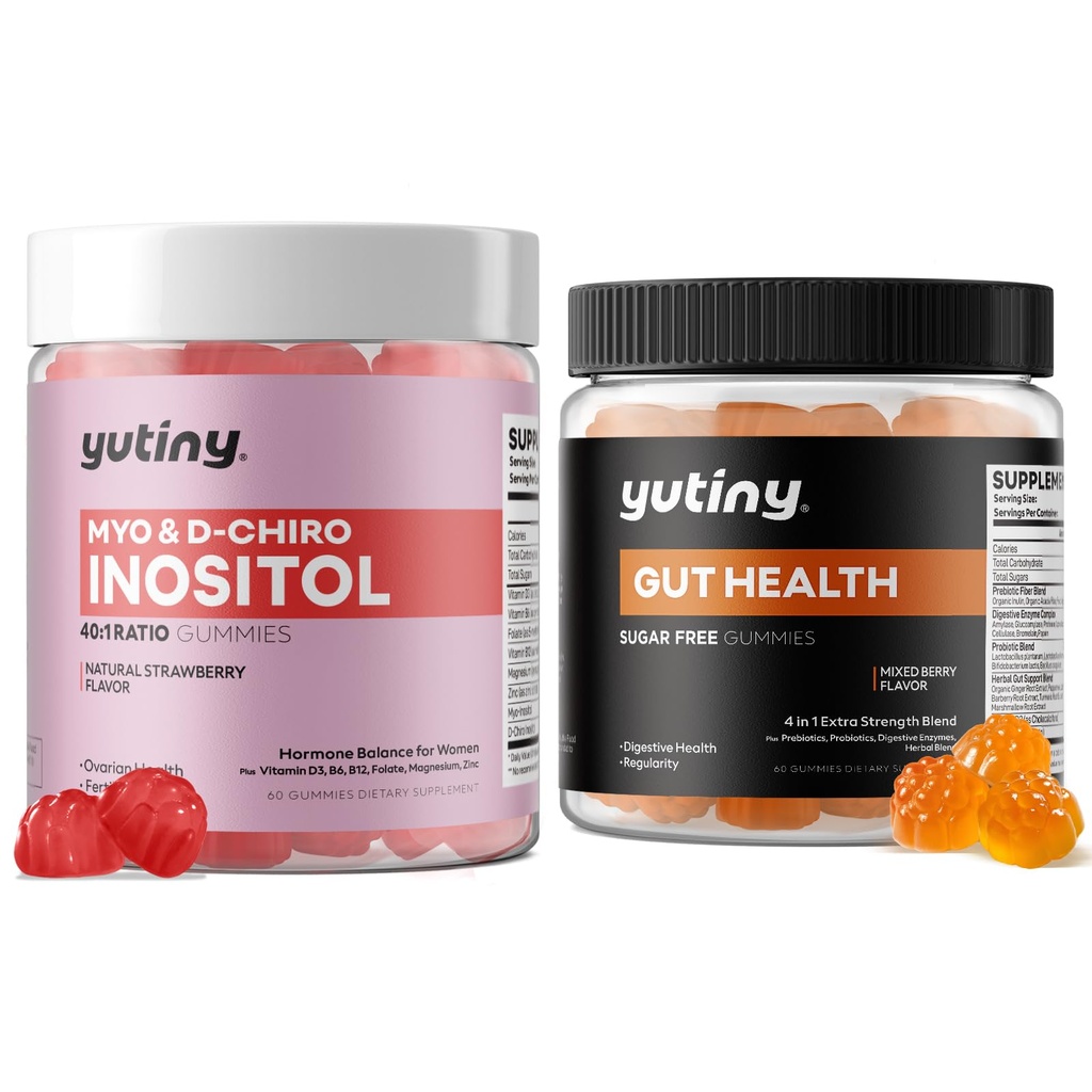 Gut Health Gummies for Women Men, Myo-Inositol & D-Chiro Inositol Gummies for Women