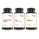 Myo & D-Chiro Inositol, NAC + Spearmint Capsules Bundle Supplement | Complete Hormonal & Metabolic Bundle Support | Organic Spearmint & Inositol 30 Servings | N-Acetylcysteine 120 Servings