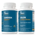 Dr. Tobias Candida Support & Colon 14 Day Cleanse – Herbal Gut Detox for Women & Men with Oregano, Probiotics, Senna, Psyllium Husk & Cascara for Intestinal & Digestive Health