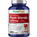 NusaPure Plant Sterols 1500 mg - 180 δισκία (Non- GMO, Vegan) Beta Σιτοστερόλη, Bioperine