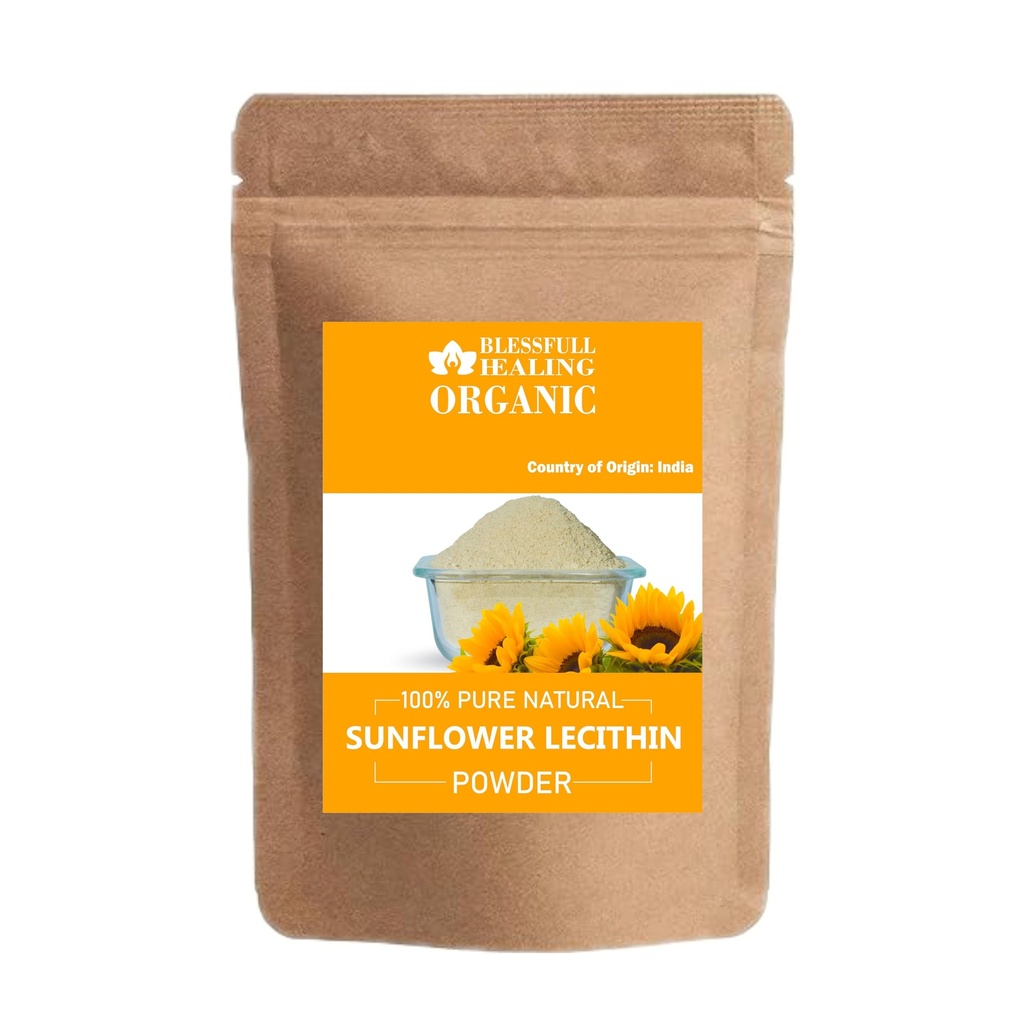 Blessfull Healing Organic Sunflower Lecithin Powder 100% Pure Natural 300 Gram / 10.58 oz
