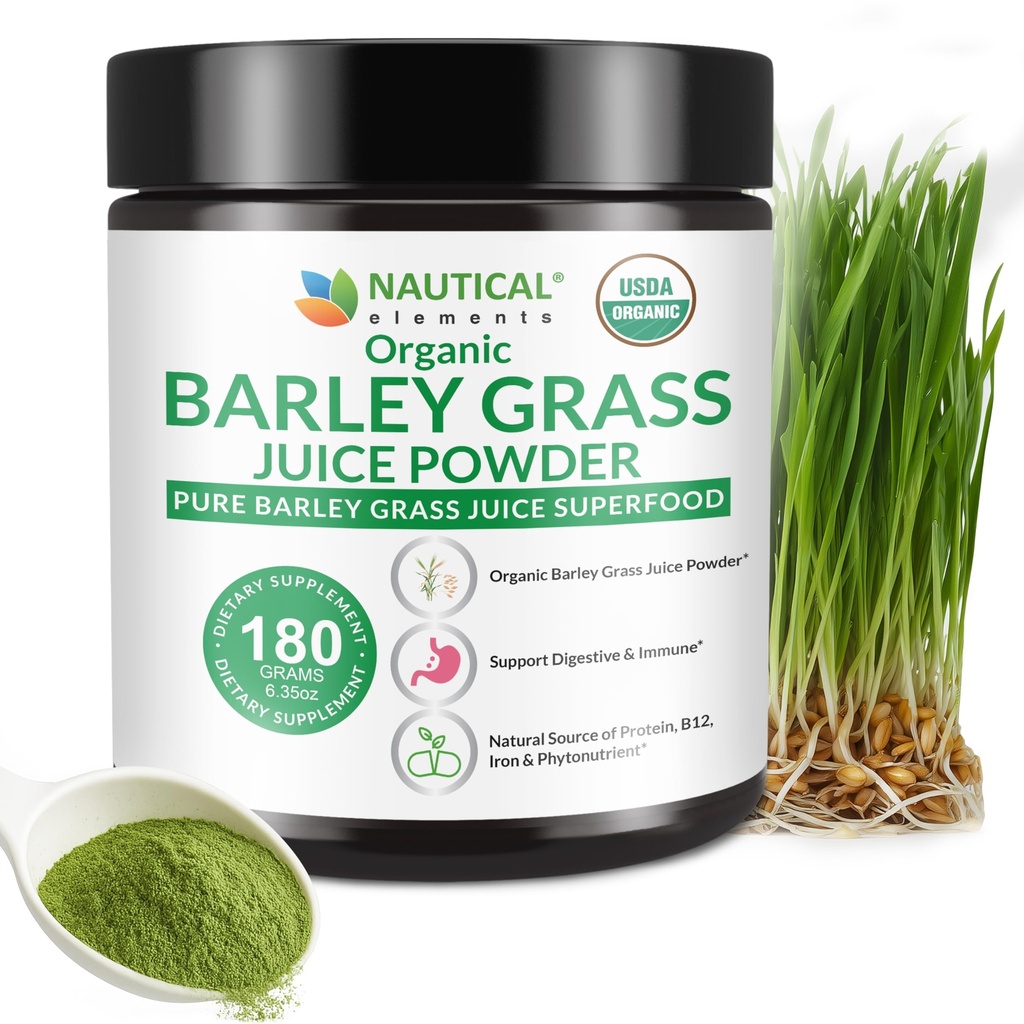 Barley Grass Juice Powder Organic – Sourced from Utah’s Mineral-Rich Soil, Nutrient-Dense Barley Grass Powder – Raw & Cold-Processed Superfood, High Chlorophyll – 6.35oz (180g) | 72 Serving