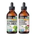 Ginkgo Biloba Tincture 4 Fl. Oz. & Ginseng Tincture 4 Fl. Oz.