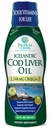Tropical Oasis - Icelandic Cod Liver Oil | Maximum Strength 1144mg of Liquid Wild-Caught Natural Omega-3 Fish Oil (Lemon Flavor, 90 Servings)