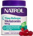 Natrol 10 mg μελατονίνη Gummies, Χρόνος απελευθέρωση ύπνο Gummies για ενήλικες, Ελαχιστοποίηση αφύπνισης, Φράουλα-Flavored, 55 Count, 55 Ημέρα προσφοράς