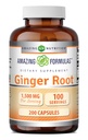 Amazing Formulas Ginger Root 4:1 Supplement | 1500 Mg Per Serving | Capsules Supplement | Non-GMO | Gluten Free | Made in USA (1 Pack | 200 Count)
