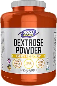 NOW Foods Sports Nutrition, Dextrose Powder (Monosaccharide), Energy Production*, 10-Pound
