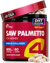 Saw Palmetto for Women 900mg – DHT Blocker for Hair Growth with DHEA & Collagen Peptides, Advanced Beauty Support Complex for Hair, Skin & Nails, DHEA Supplement, Thinning Support, 60 Capsules