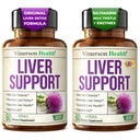Vimerson Health Vegan Liver Cleanse Detox & Repair + Liver Support with Enzymes – Herbal Bundle with Milk Thistle, Artichoke, Dandelion Root & Solarplast® for Detox, Digestion & Energy