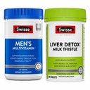 Swisse Liver Detox & Daily Multivitamin Bundle – Milk Thistle Cleanse + Men’s Multivitamin for Energy, Immunity & Overall Wellness