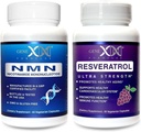 Genex Formulas NMN and Resveratrol Dynamic Duo Supplements | 250mg NAD+ Precursor and Ultra Strength 1500mg Resveratrol w/BioPerine, for Healthy Aging Support
