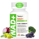 Nad Supplement for Healthy Aging | Energy| Antioxidant| Skin Health| Focus ,10-in-1 Formula with NR,Trans-Resveratrol,CoQ10,Astaxanthin,PQQ,TMG,Quercetin,Olive Fruit Nad+ for Women Men,60 Vegan Caps
