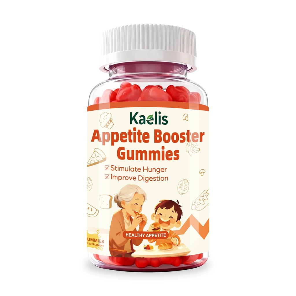 Appetite Booster Gummies for Adults: Digestive Bromelain Blend Supplememnt with Zinc Vitamins for Women & Underweight Kids Picky Eaters to Stimulate Hunger Support Gut Health Encourage Eating Growth