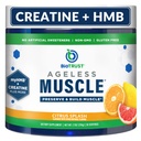 BioTrust Ageless Muscle Builder - Creatine HMB Powder with Vitamin D3 & Betaine - Build & Preserve Naturally Declining Muscle Mass & Strength - Citrus Splash, 30 Servings