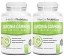 Herbal Nutrition Garcinia Cambogia for Weight Management and Kidney Stone Management, 2, 90 Count Bottles 180 Capsules 60% and 95% HCA Blend Dosing 700mg - 2400mg