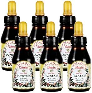 Maintain Healthy Glucose Level & Cardiovascular Health - 6 Bottles Value Pack Brazilian Green Bee Propolis Liquid Glycolic Extra- Non Alcoholic, Wax Free, Sugar Free (PG)