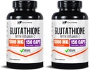 Healthfare Liposomal Glutathione Supplement 1000mg | Reduced GSH Antioxidant | Immune & Detox Support | 150 Vegan Capsules | High Absorption | Non-GMO, Gluten-Free | Made in USA (Pack of 2)