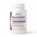 GlutaNAD+ Brightening & Longevity Support, L-Glutathione & NAD+ Antioxidant Complex, Skin Glow, Cellular Energy & Healthy Aging, 60 Vegan Capsules NAD Plus
