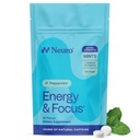 Neuro Energy & Focus Mints, Extra Strength - Sugar Free Breath Mints with 100mg Natural Caffeine, B Vitamins & L-Theanine - Vegan Brain Supplement for Exercise, Study & Daily Focus - Peppermint, 90 ct