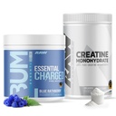 RAW Nutrition Creatine Monohydrate & Blue Rathberry Pre-Workout Powder Bundle