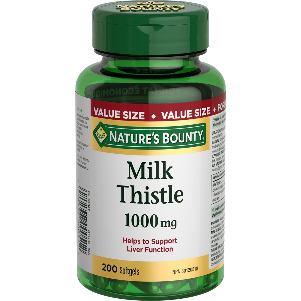 Φυτική κρέμα γάλακτος Thistle αξία μεγέθους, 200 Softgels