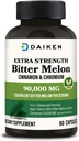 DAIKEN Πικάντικη Μελόνη, Κανέλα & Χρώμιο, 90.000 mg Ισοδύναμο ανά υπηρεσία επιπλέον δύναμη, 100% κάψουλες χορτοφαγικής πικάντικης πεπονιάς με κανέλα Χρώμιο & ψευδάργυρο, 60 κάψουλες