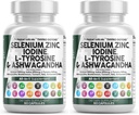 Clean Nutra Selenium 300mcg Iodine 500mcg Thyroid Support for Women & Men | L Tyrosine 500mg Ashwagandha Supplement Bladderwrack, Turmeric, Kelp, Schisandra Zinc Pills Capsule Supplements (Pack of 2)