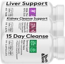 Youth & Tonic 3X Body Cleanse and Detox Pills for Women & Men with Liver, Kidney, Colon Συμπληρώματα για την υποστήριξη Υγιεινών Λειτουργιών και για την Απώλεια των Αθέλητων Προσμείξεων και Μεταβολικών Αποβλήτων. 120 Καψάκια