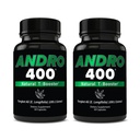Andro400 Natural T Booster Supplements for Men – Traditional Tongkat Ali (Eurycoma Longifolia) 100:1 Extract – Herbal Formula for Energy, Stamina, & Metabolic Support – 2 Packs, 120 Capsules
