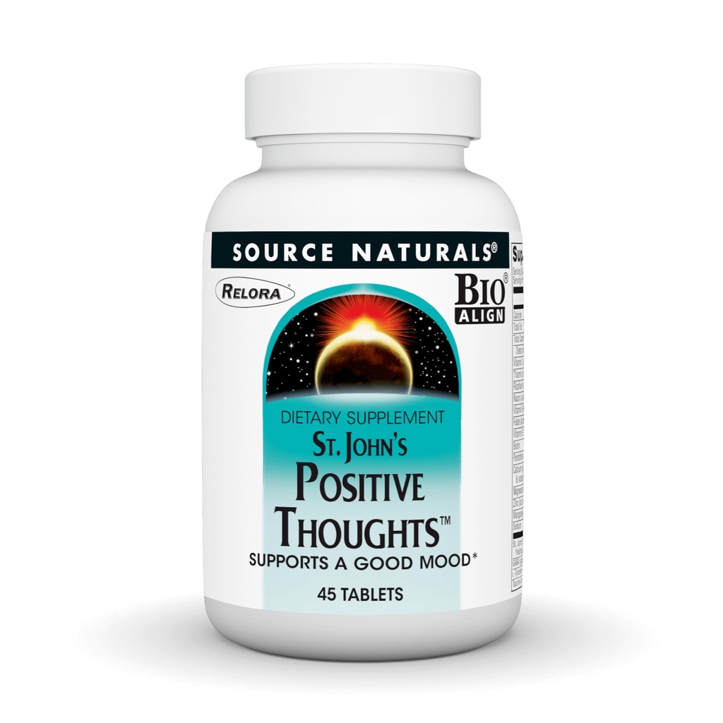 Source Naturals St. John's Θετικές σκέψεις - Υποστηρίζει μια καλή διάθεση* - 45 δισκία
