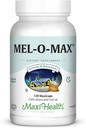 Maxi Health Mel-O-Max - Μελατονίνη - με βαλεριάνα ρίζα - Βοήθεια ύπνου - 120 κάψουλες - Kosher