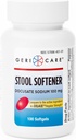 GeriCare Docusate Sodium Stool Softener - 100mg Gentle Stimulant Laxative Softgels for Men & Women- Constipation Relief - Adults Daily Bowel Movement Laxative (Pack of 1)