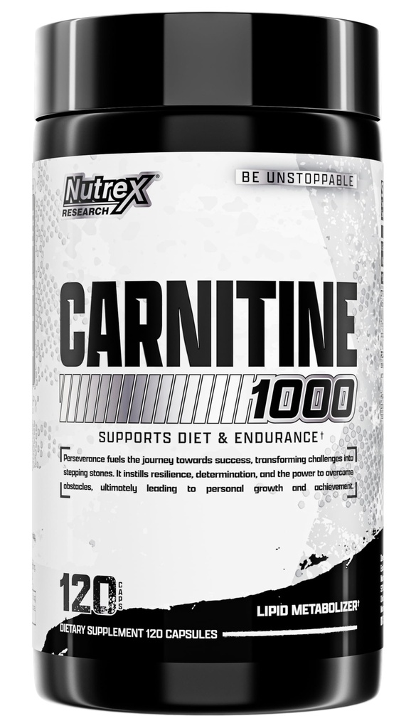 Nutrex Research Lipo-6 L Carnitine 1000mg | Pure L-Carnitine Tartrate Supports Fat Metabolism, Energy, Stimulant Free Weight Management Supplement, Keto Friendly - 120 Capsules