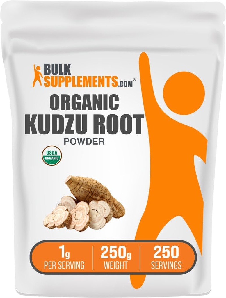 BulkSupplements.com Βιολογική σκόνη ρίζας Kudzu - Βιολογικό συμπλήρωμα ρίζας Kudzu, συμπλήρωμα βοτάνων - Χωρίς γλουτένη - 1g ανά υπηρεσία, 250g (8.8 oz) (πακέτο του 1)