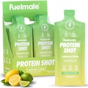 Lemon Lime Liquid Collagen Easy Protein Shots - 15g Protein + 22 Amino Acids - Hydrolyzed Bovine Collagen Peptides for Recovery, Skin, Hair & Joints - 10 x 1.29oz - Sugar, Dairy & Gluten Free