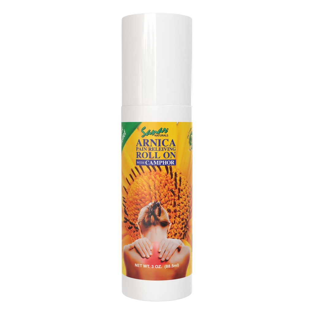Sanar Naturals Arnica Roll On, 3 oz - Max δύναμη ανακούφισης, γρήγορης δράσης μυϊκό τρίψιμο, σαφές τζελ