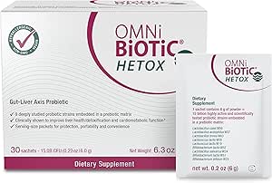 OMNi BiOTiC HETOX Probiotic Liver Detox - Bifidobacterium & Lactobacillus Probiotic Supplement - Υποαλλεργική υποστήριξη Gut-Liver - Μη-GMO Detox Cleanse για άνδρες και γυναίκες