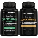 Vital Vitamins Chlorophyll Complex 60 ct + Astaxanthin 60 ct